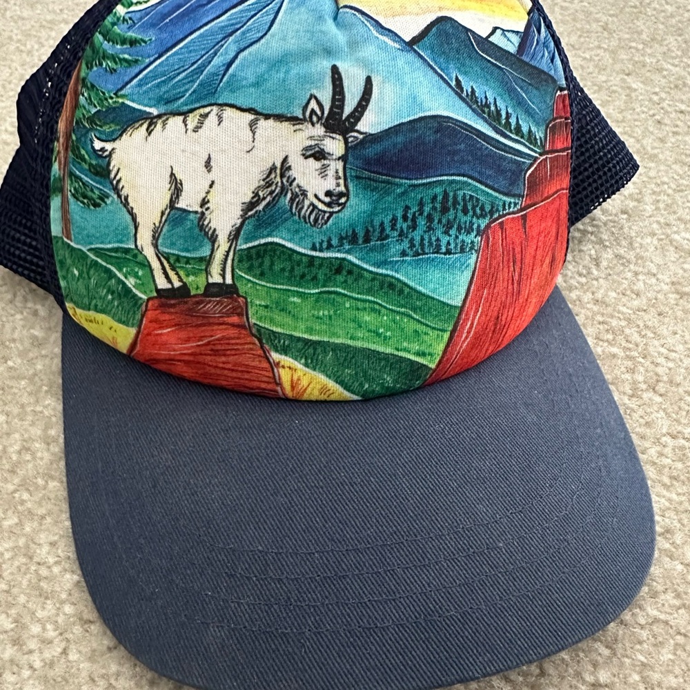 Colorful Mountain Goat Trucker Hat